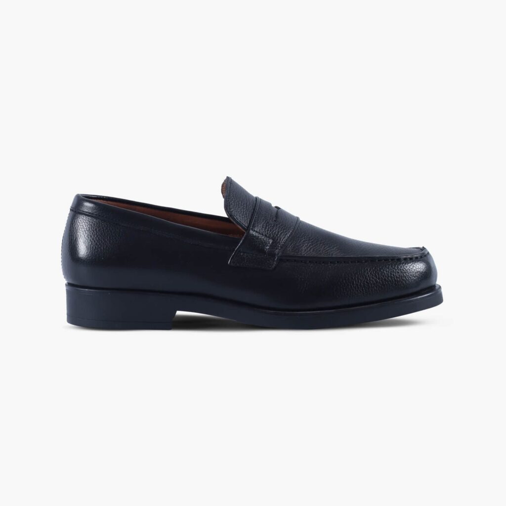 Men's Black Leather Loafers