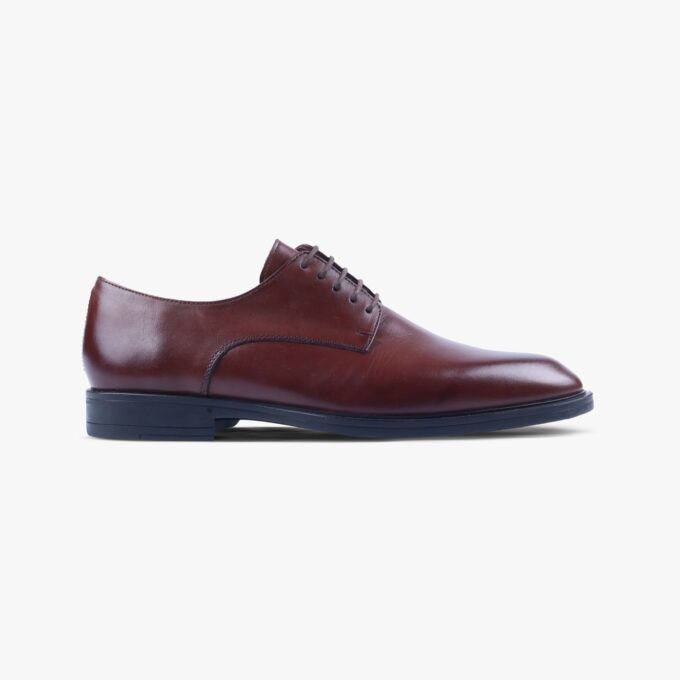 Men's Brown Polished Leather Derbies