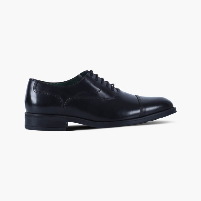 Men's Black Leather Cap Toe Richelieu