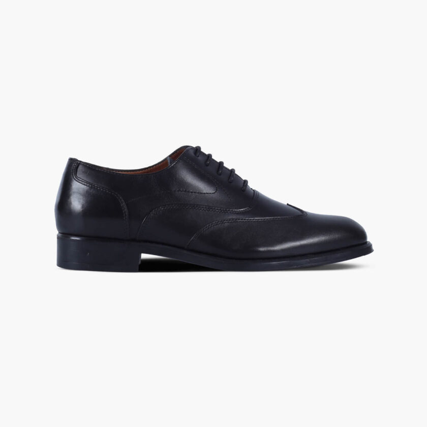 Men's Black Leather Wingtip Richelieu 1