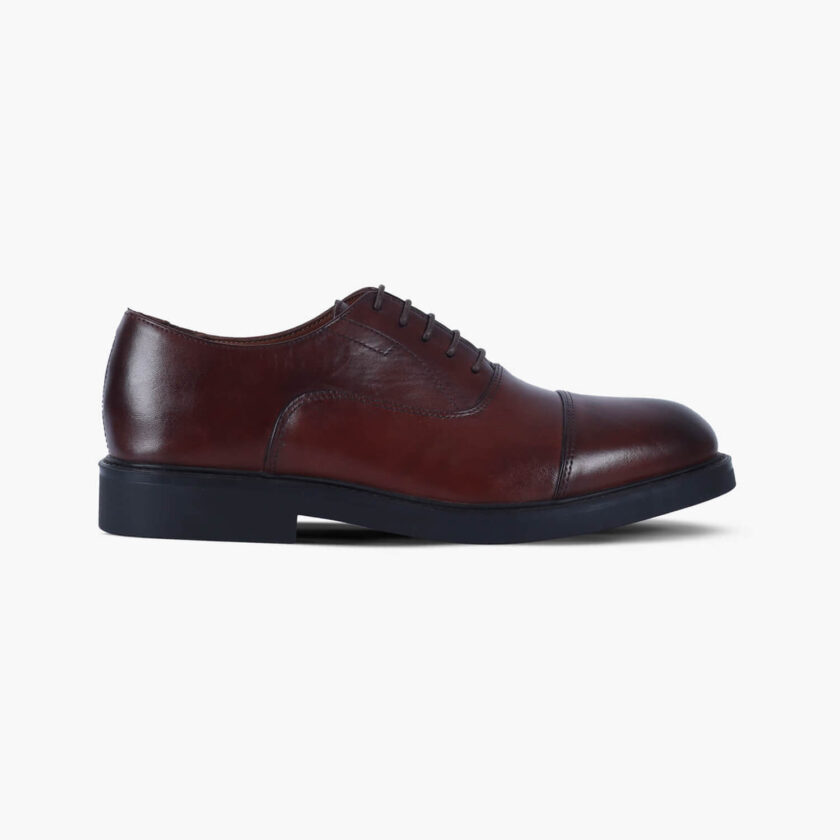 Men's brown leather oxford shoes