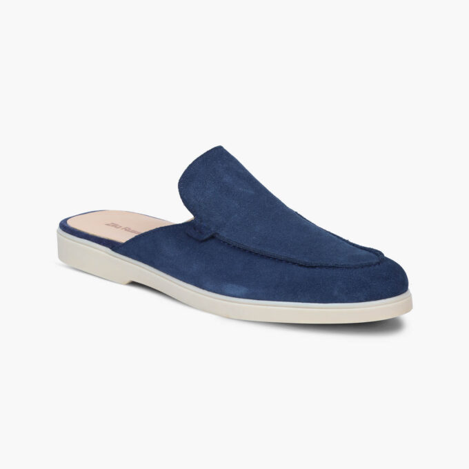 Men's Blue Suede Leather Loafers