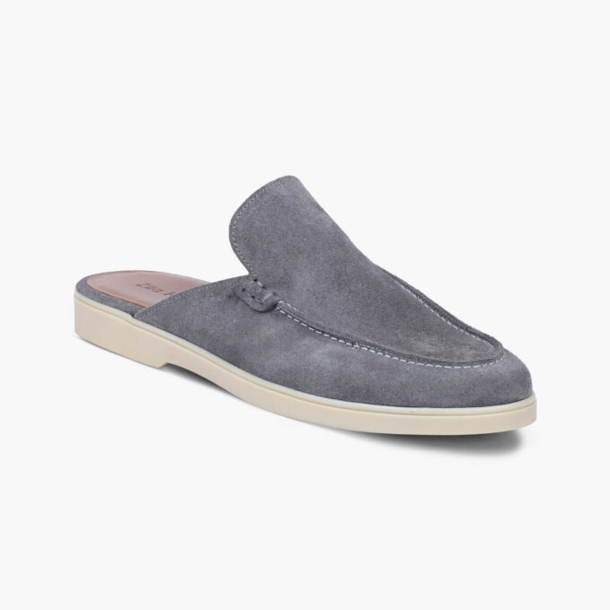 Men's Grey Suede Leather Loafers