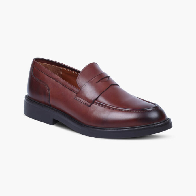 Men's Brown Leather Loafers