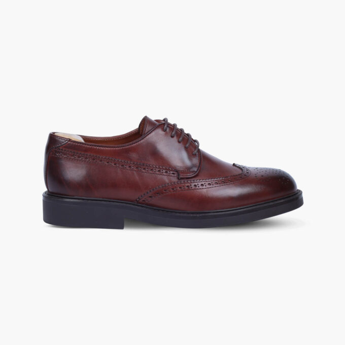 Men's Brown Leather Brogue Derbies