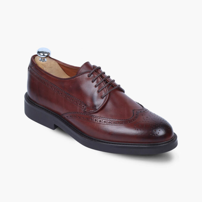 Men's Brown Leather Brogue Derbies