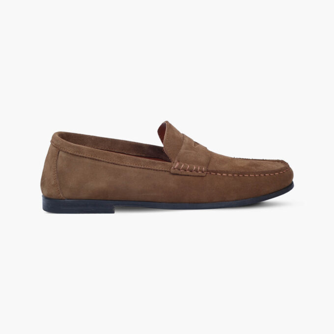 Men's Brown Suede Leather Moccasins