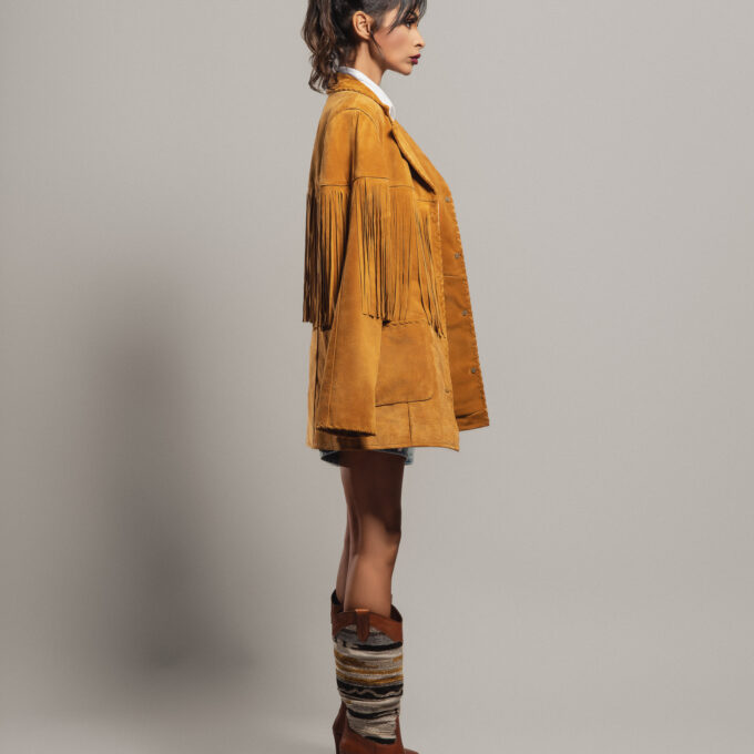 FRINGED SUEDE JACKET