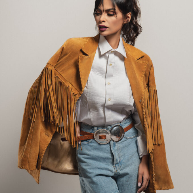 FRINGED SUEDE JACKET