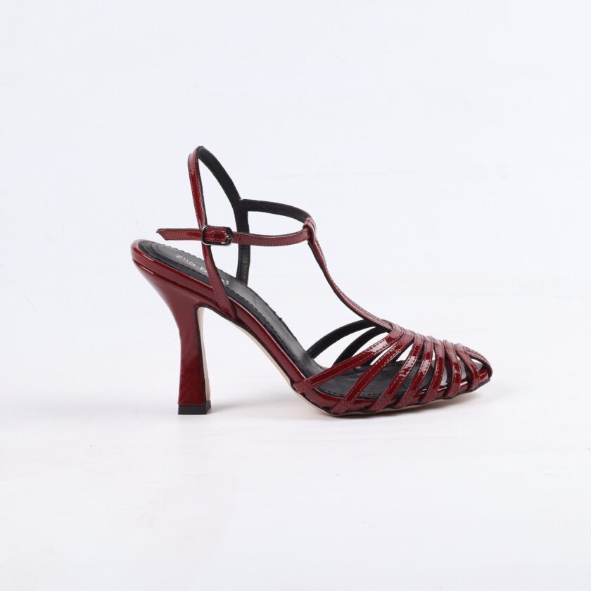 Lyne Burgundy varnish leather
