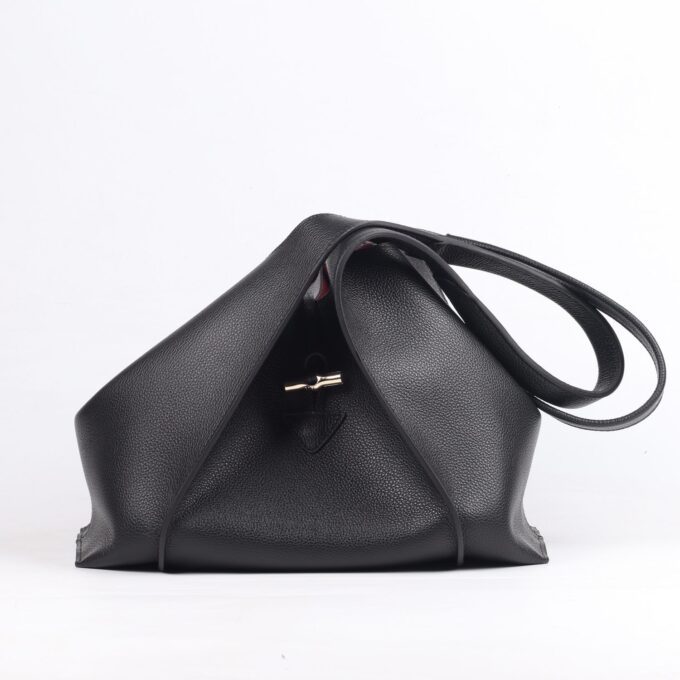 Camélia black leather