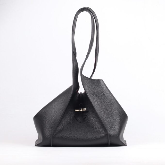 Camélia black leather