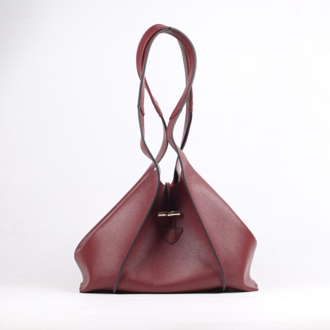 Camélia burgundy leather