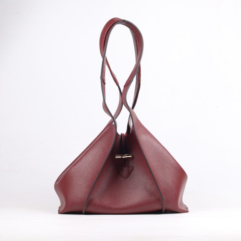 Camélia burgundy leather