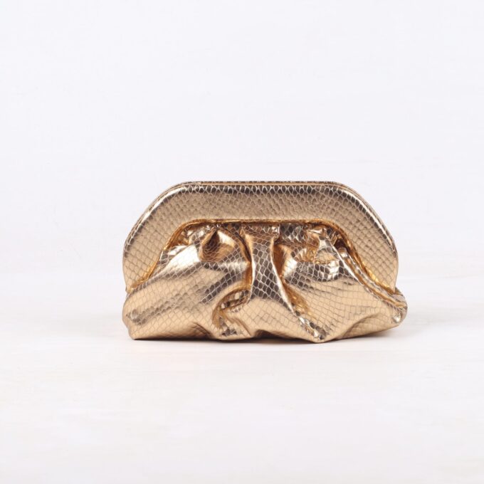 Margot gold printed leather