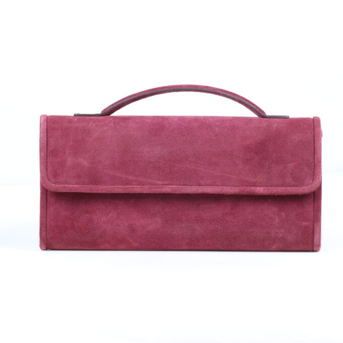 Muse burgundy suede leather