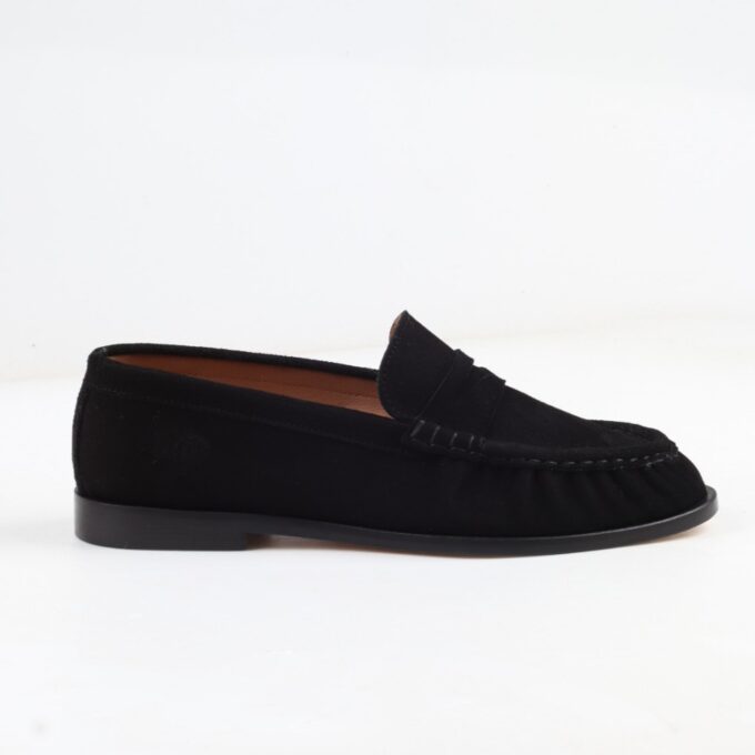 Xavier black suede
