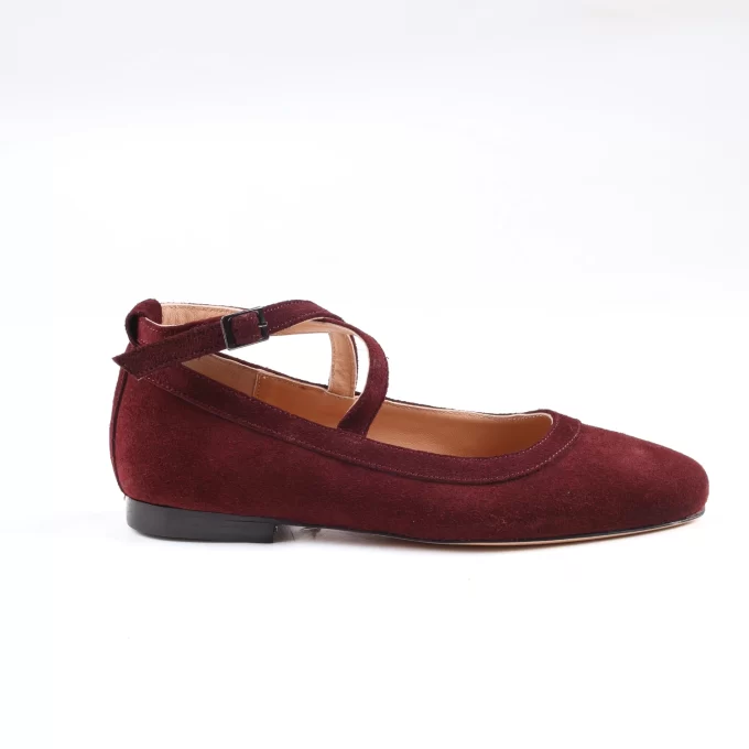 Bally burgundy suede